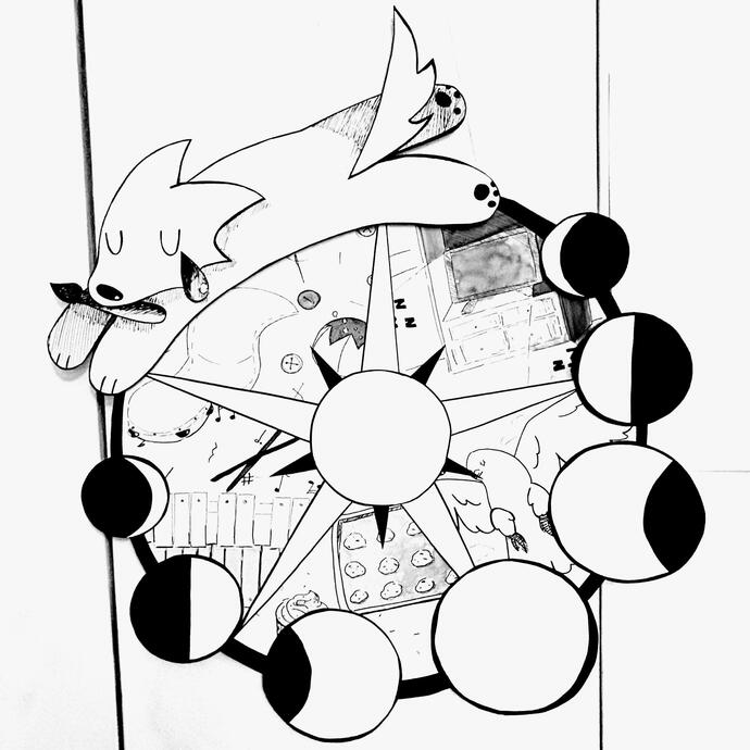 eclipse - ink on bristol; assignment