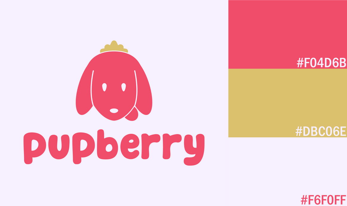 pupberry - logo with hex codes