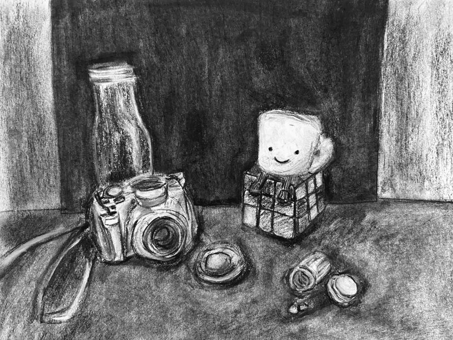 untitled - 11x14; charcoal on paper; assignment